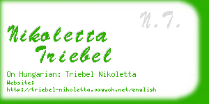 nikoletta triebel business card